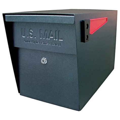 steel locking post mount mail box|residential locking mailbox with post.